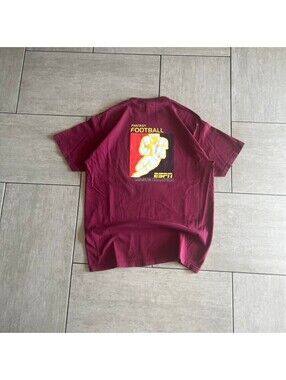 ESPN Fantasy Football Graphic T-Shirt Burgundy Large